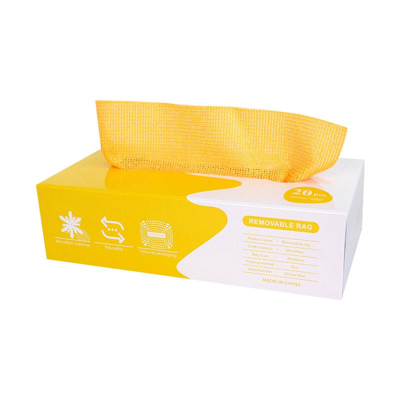 Microfiber Wash Cloth for Dishes,Multiuse Cleaning Rag 20x20cm,Kitchen Specific Dishwashing Cloth Disposable Cleaningcloth 20pcs/box,6 Box Mixed Color