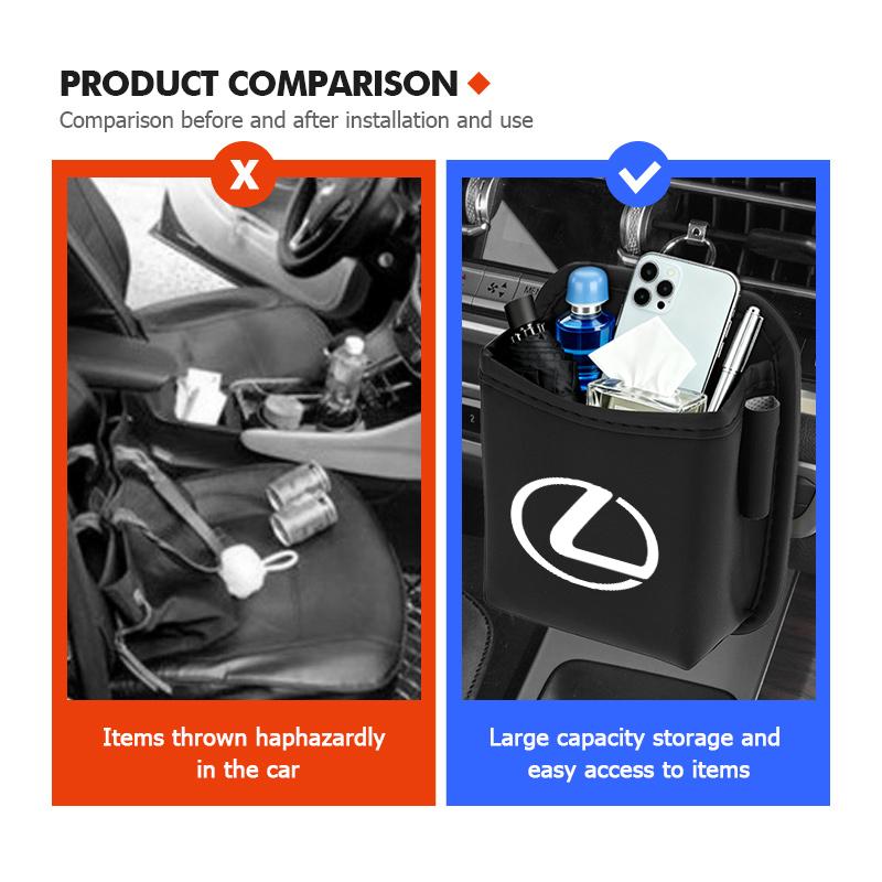 For Lexus Car Storage Bag Air Vent Dashboard Tidy Hanging Organizer Box Auto Accessories RX350 IS250 IS200 GS300 LX570 RC350 AEU1