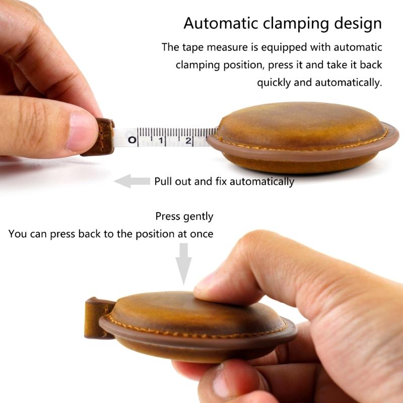 Upgraded Sewing Tape Measure Body Cloth Tailor Craft Dieting Measuring Tape 120cm Retractable Ruler CrazyHorseLeather