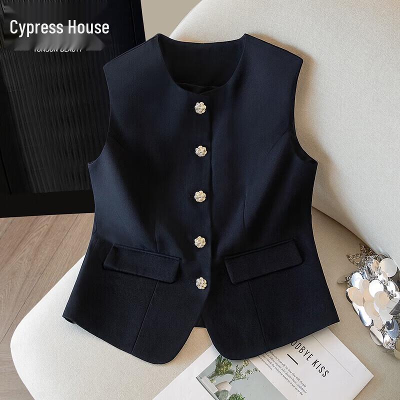 

Женский приталенный жилет с круглым вырезом S