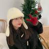 Korean Version of Knitted Flying Hat for Women Showing Their Faces Small Warm Ear Protection Wool Hats  Autumn and Winter Lei Feng Hat Trend