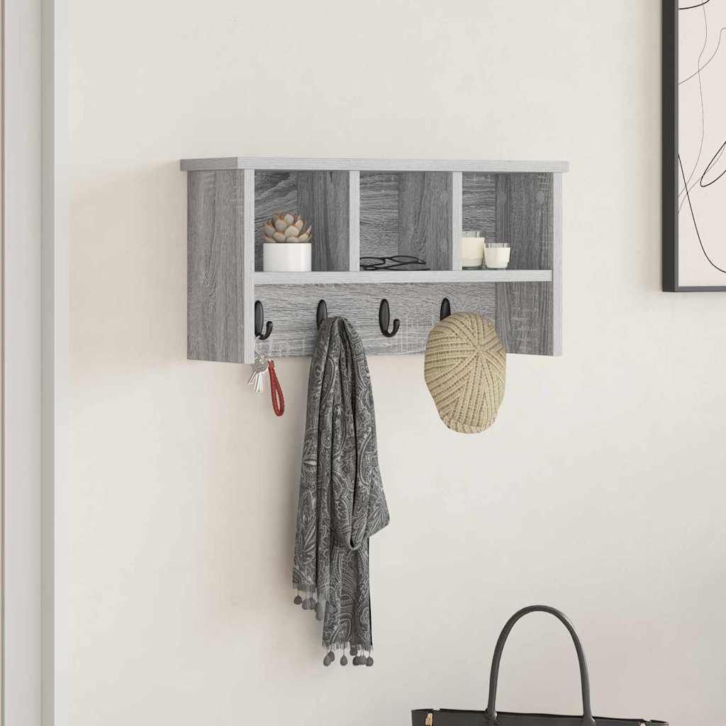 Wall Mounted Nightstand Grey Sonoma 50 x 16 x 26 cm