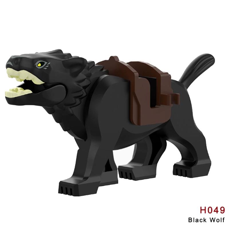 Medieval Castle Knight Building Block African Animal Elephant Tiger Camel Deer Bear Dragon Horse soldier Sheep Boar MOC Toy Gift
