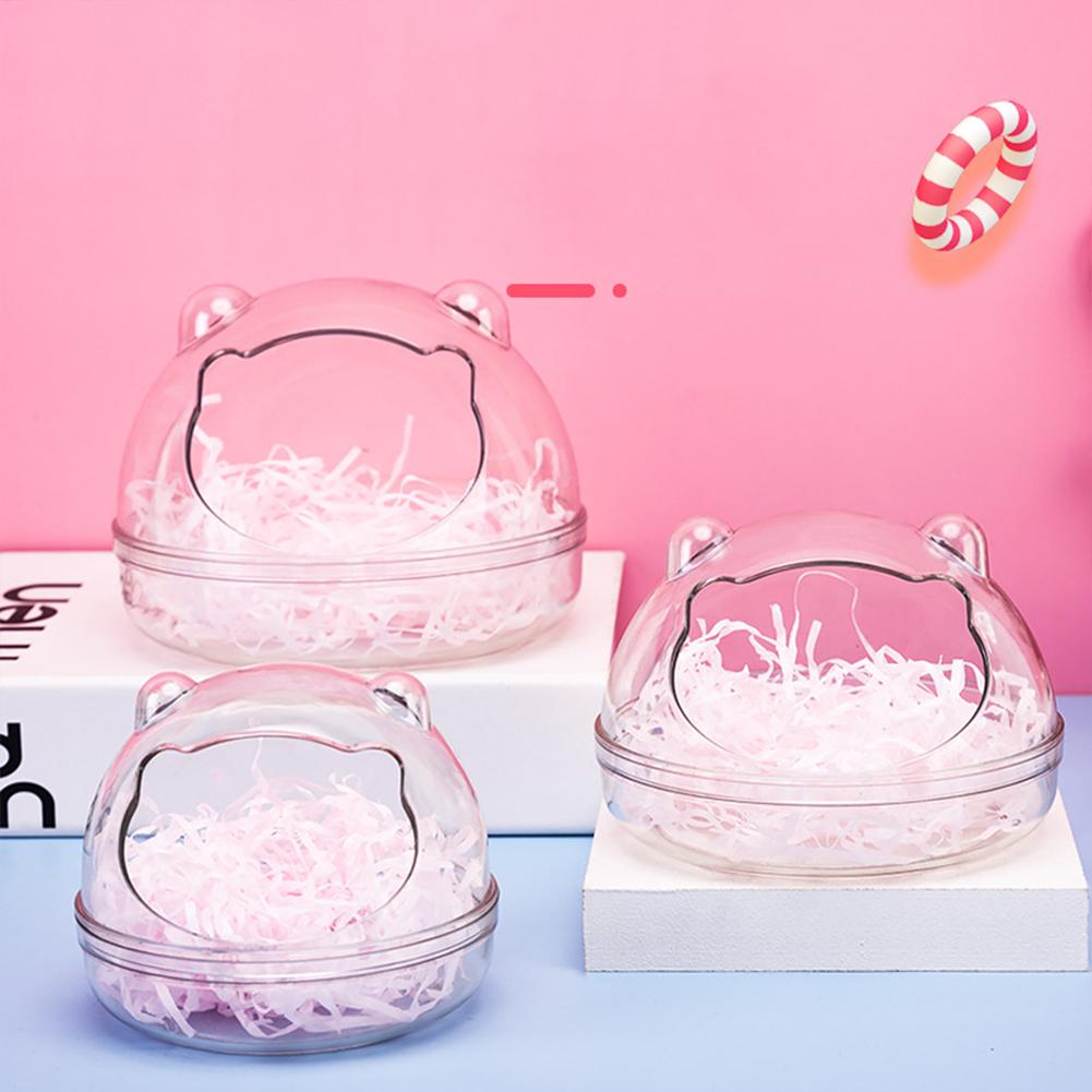 Multipurpose Pet  Transparent  Bathroom Cartoon Shape Detachable Anti-splash Observation Bathtub Toilet For Hamster Small Animals