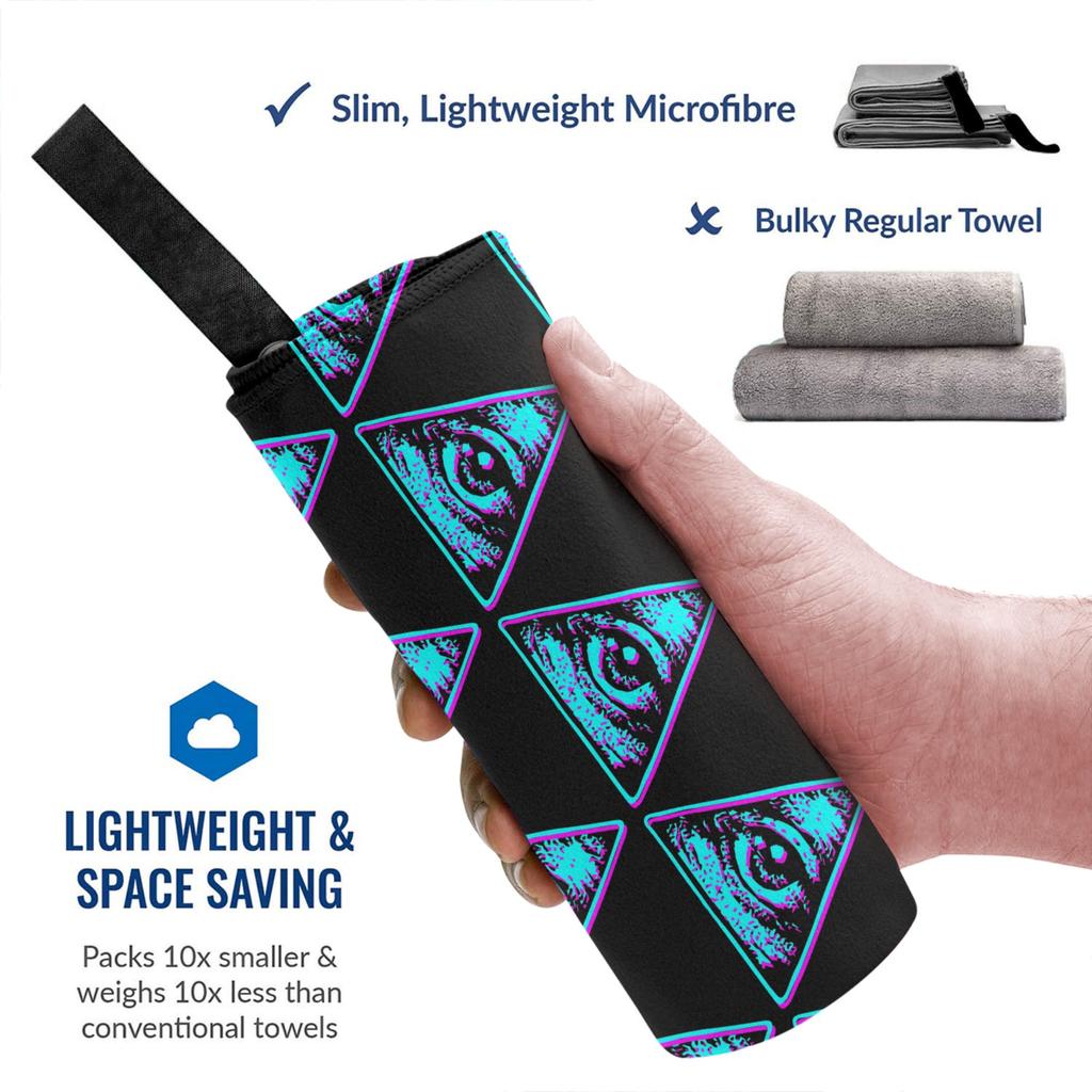 Eye Illuminati Beach Towel Soft Microfiber Quick Dry Absorbent Quick Towels For Bath