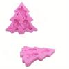 Acuan Menghias Kek, Reka Bentuk Pokok Krismas dan Santa Claus, Acuan Silikon, untuk Hiasan Fondant, Aksesori Pembakar DIY, 1PCS