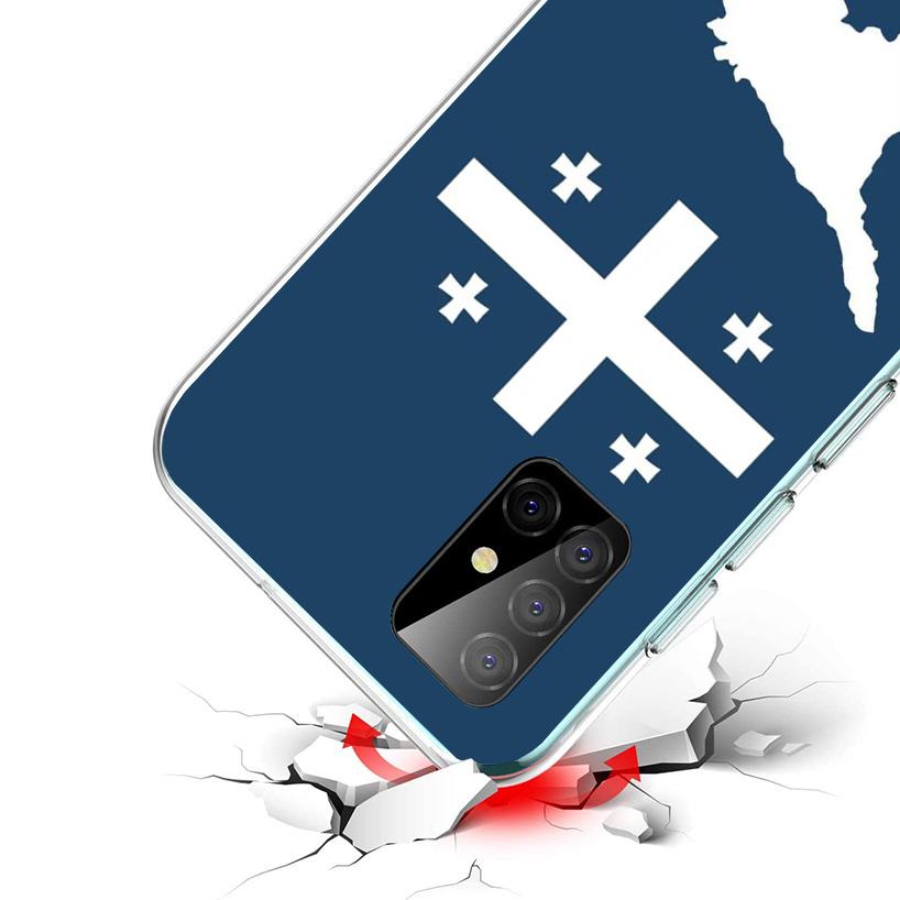 Georgia Flag Cover Phone Case For Samsung Galaxy A12 A22 A32 A52 A72 A02S Phone Case Note 20 Ultra 10 S10 Plus A51 A71 A50S A20S