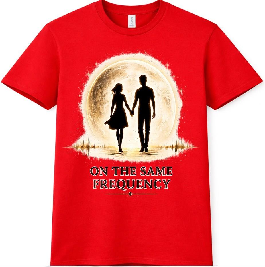 Couple Moon T-Shirt Love Matching His Hers Valentines Anniversary Gift Tee 4XL
