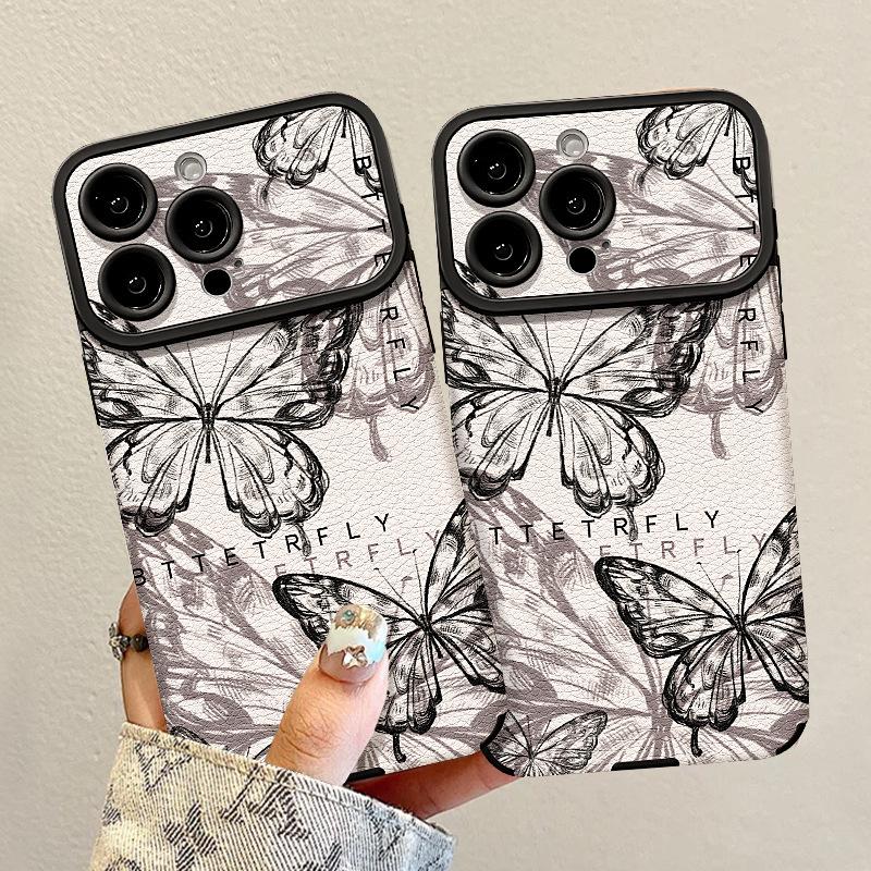 Retro Butterfly Chain Is Suitable for Apple 17promax Mobile Phone Case Iphone15 Silicone 16 Flip Fur 14 Huawei