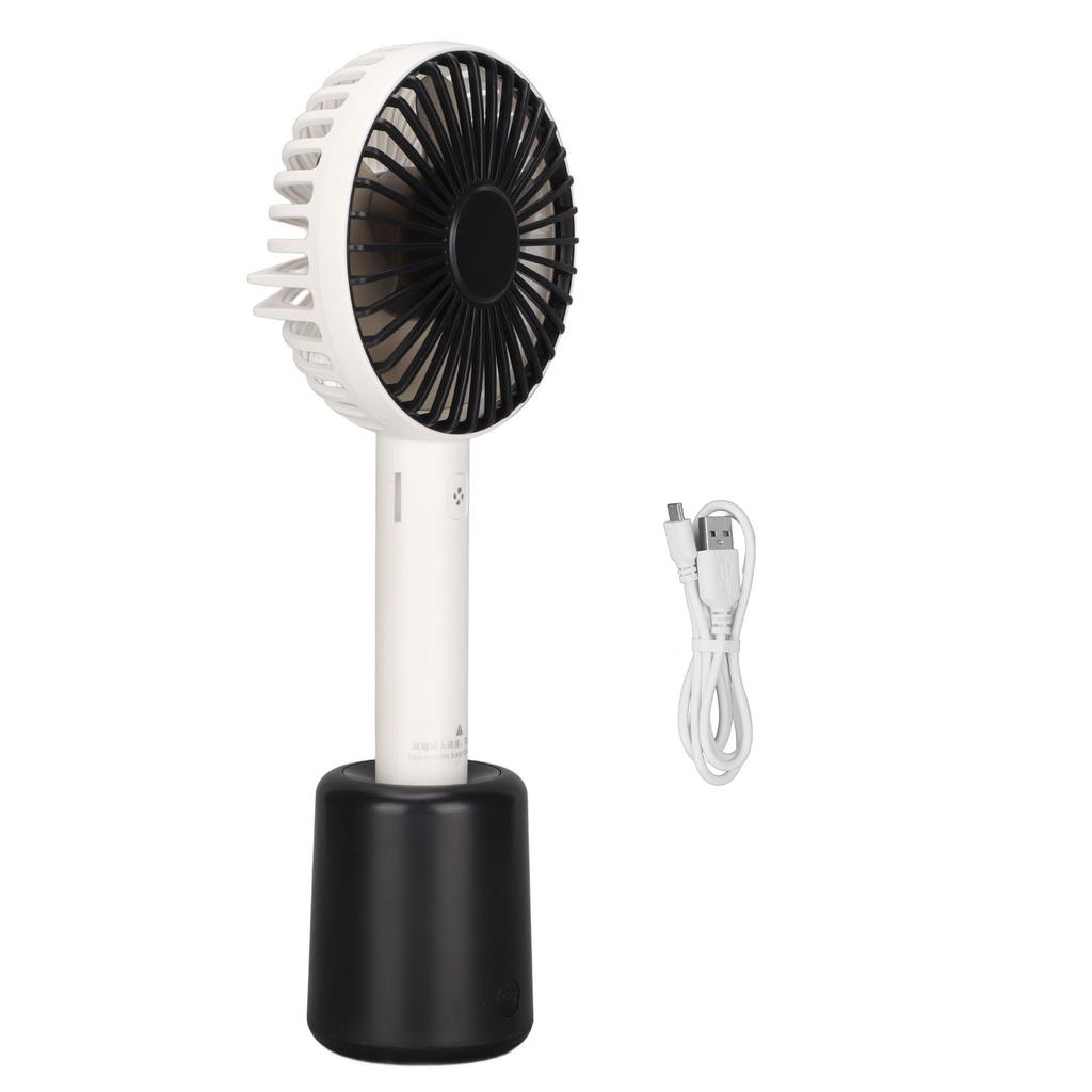 Portable Handheld Fan 3 Levels Automatic Shaking Head USB Rechargeable Battery Operated Small Handheld Fan for Travel