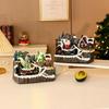 Christmas Village House Figurine with Led Light Festival Holiday