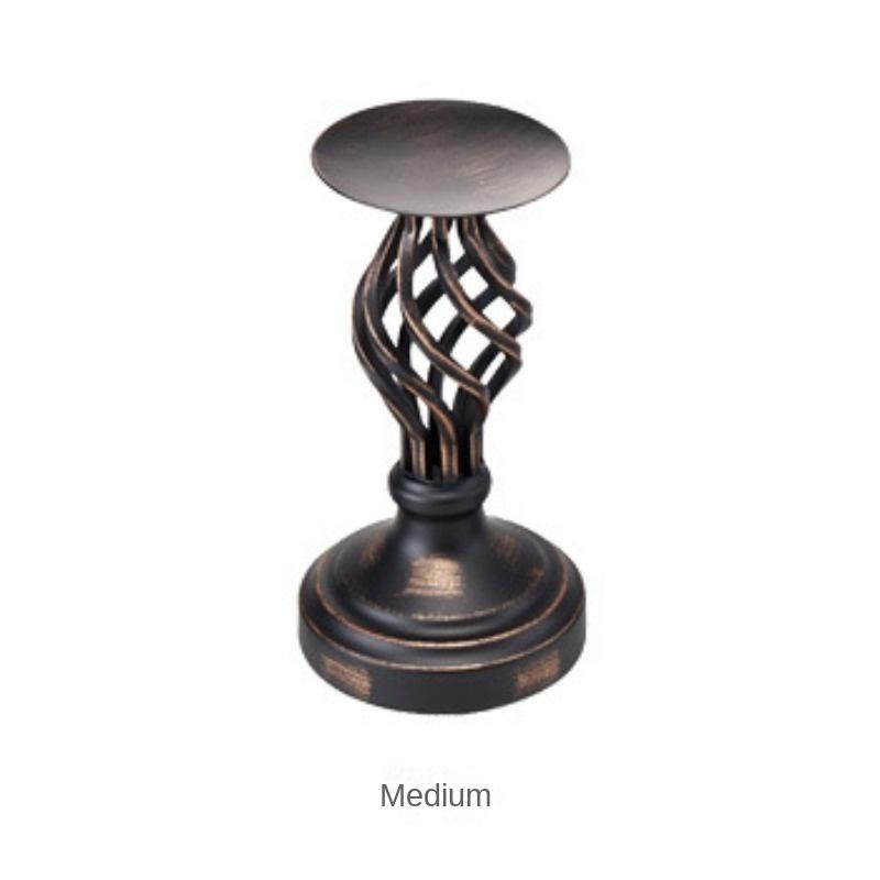 American Retro Candlestick Ornament Hollowed Out Black Valentine's Day Table Wedding Candlelight Dinner Prop Decoration Cup