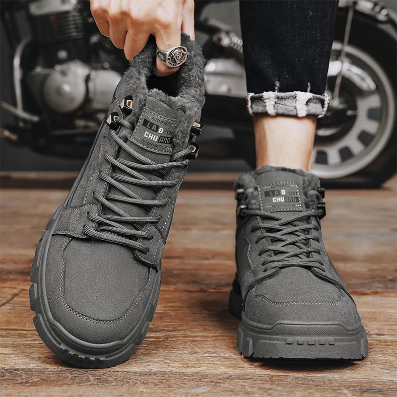 Модные Новые 2024 Мужские Ботинки Инструментальные Уличные Рабочие Повседневные Мужские — фото 6