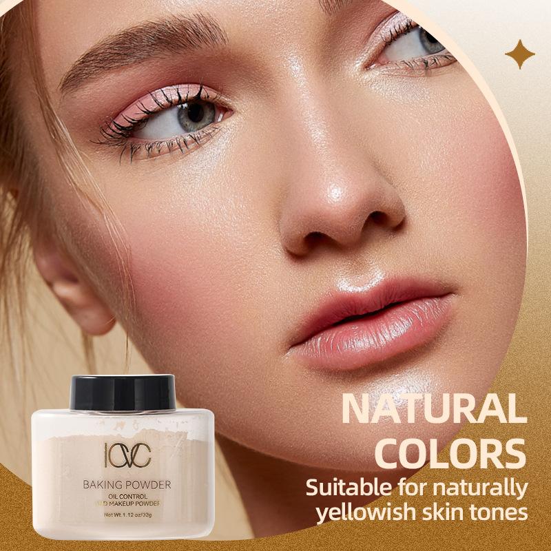 Polvos fijadores mate Base de maquillaje sedosa que controla la grasa, absorbe la grasa y absorbe el agua para ocultar los poros y fijar el maquillaje.