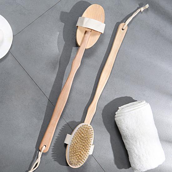 Bath Brush Long Handle Rich Bubbles Soft Bristles Fast Drying Detachable Handle Body Brush Bathing Tool