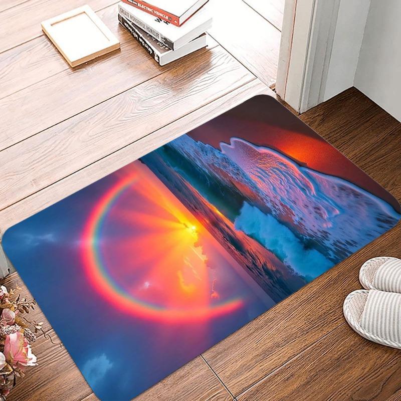 Surreal Scenery Printing Non-Slip Small Rug Waterproof Easy To Clean Floor Mat for Indoor Outdoor Use Durable Home Decor Fashion