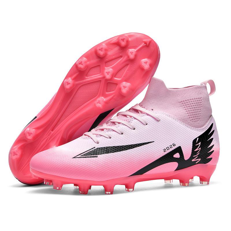 New High-top AG Long Nails TF Broken Nails Football Shoes Natural Children's Student Training Shoes Game Ball