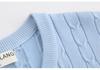 Plus Size Women's Round Neck Cable Knit Cardigan, Long Sleeve, Core-Spun Yarn, Autumn 2025 Collection