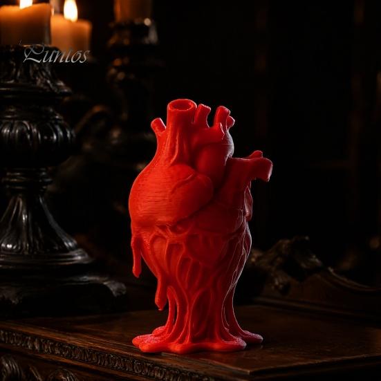 Dark Decor for Haunted House 3D Printed Human Heart Model, Anatomical Figurine, Decorative Sculpture Creative PLA with Dripping Blood Design
