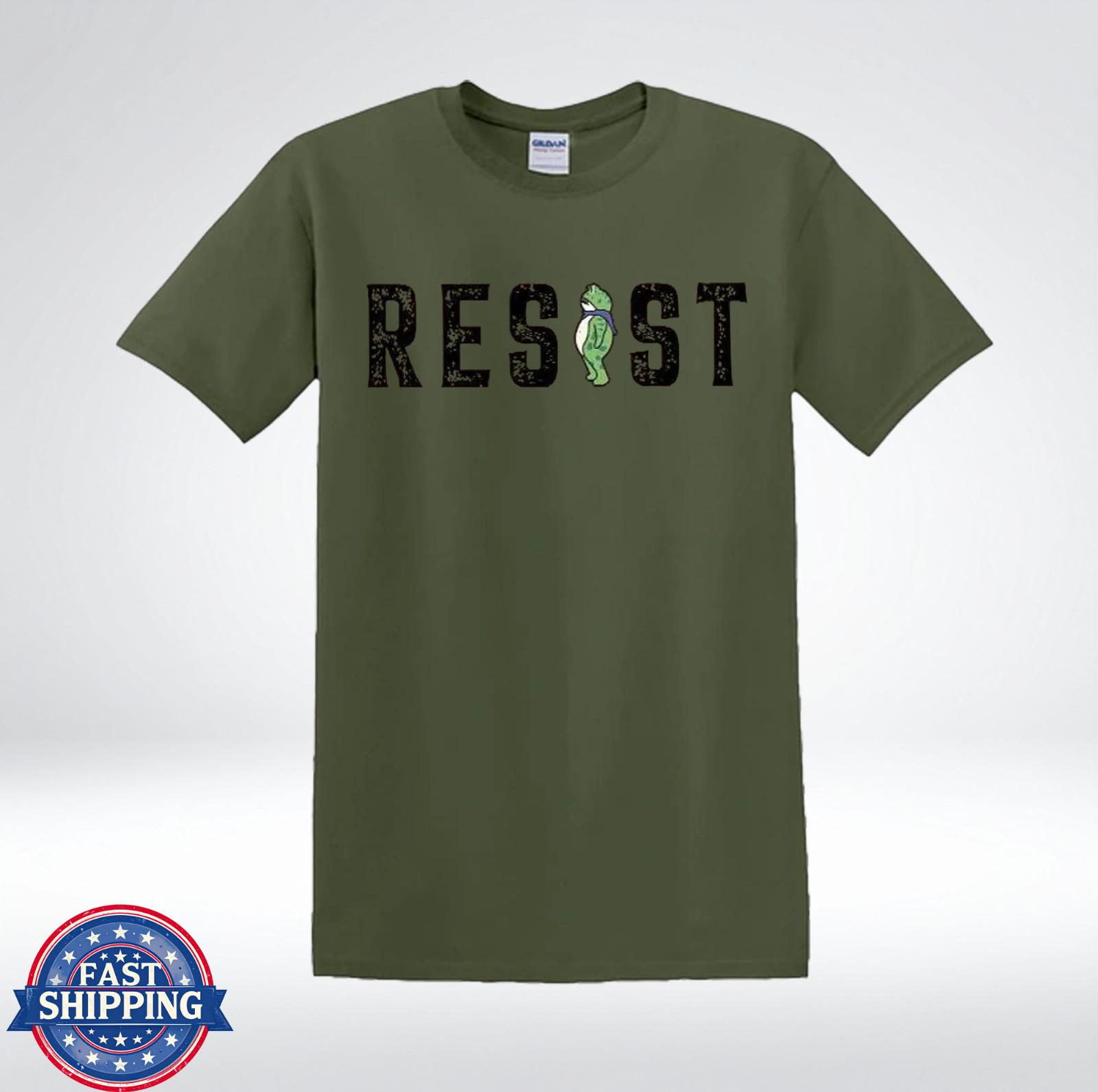 Графическая футболка с лягушкой Resist Movement Protest , политический юмор XL