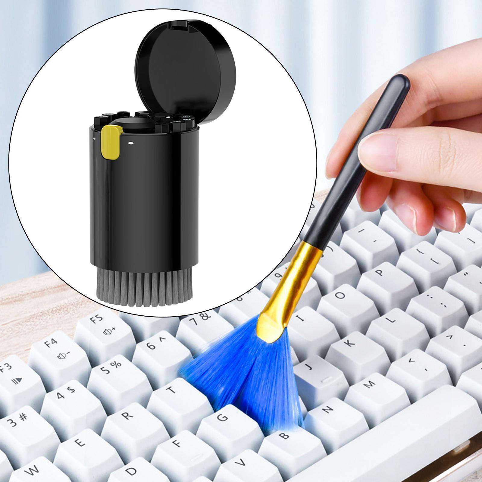 

Набор для чистки клавиатуры, очиститель для ноутбука, щетка для экрана компьютера, многофункциональная электроника для ПК чёрный