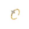 Neuer Vergoldeter Farb-Zirkon Zehenring Hohe Qualität Nicht Verblassender Schmuck Mode Luxus Accessoires Sommergeschenk für Damen
