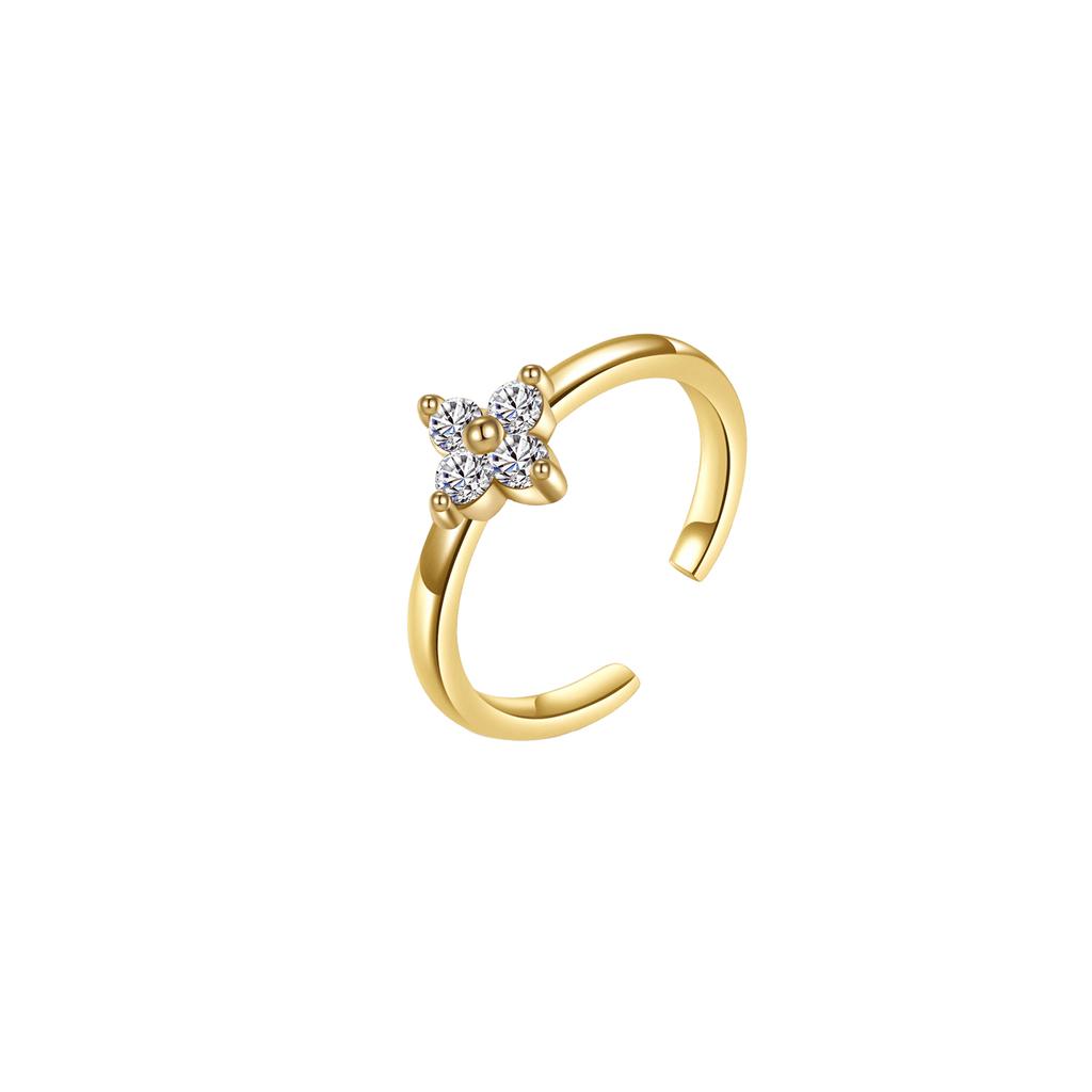 Neuer Vergoldeter Farb-Zirkon Zehenring Hohe Qualität Nicht Verblassender Schmuck Mode Luxus Accessoires Sommergeschenk für Damen