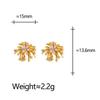 Custom Elegant Zirconia Flower Earrings for Women - Lightweight, Versatile, Fashionable Daily Accessory