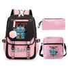 Animation Cartoon Peripheral Printing Children'S Backpack Campus Large Capacity Primary And Secondary School Students Schoolbag Three-Piece Set