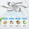 Nordic Flower Shape Black White Ceiling Fan Light LED Ceiling Lamp Remote Control Bedroom Silent Electric Fan Lamp Ventilators