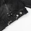 2024 Unisex Paris Runway Denim Jacket with Rivets & Eyelets