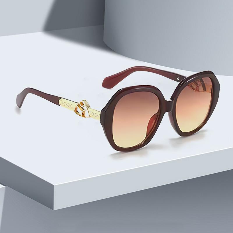 Vintage Sunglasses For Women Fashionable Deep Green Golden Gradient Glasses Trendy Glasses For Both Men Women Sunglasses Women