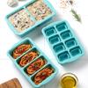 Silicone mold for frozen soup, ice tray, household food storage box, fresh-keeping box, frozen tray with lid