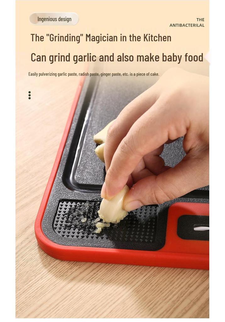 304 Stainless Steel Double-Sided Cutting Board with Sharpener, Wheat Straw & Plastic Kitchenware.