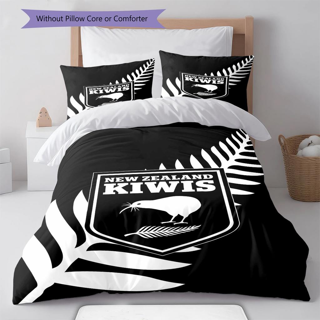 Biancheria da letto con motivo All Pattern della Nuova Zelanda, Set piumone Copripiumone Federa Regalo di Compleanno per la Casa (1 * copripiumino + 2 * federa, senza nucleo)