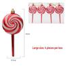 Red and White Spiral Candy Cane Christmas Tree Decorations