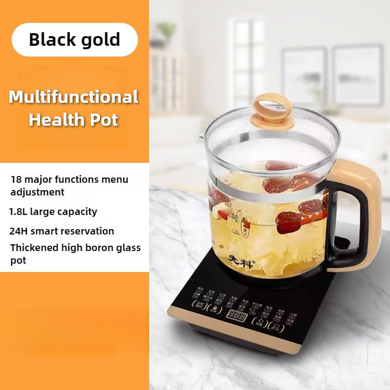 1.8L Large Capacity Household Boiling Hot Water Teapot Intelligent Health Pot Multifunctional Glass Electric Kettle