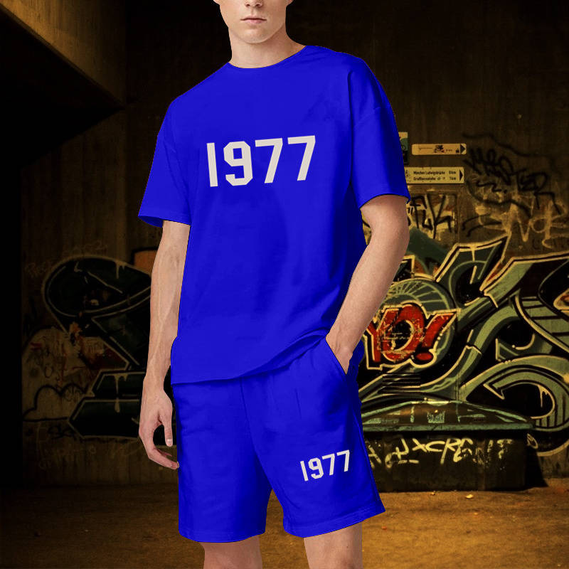 1977 Set corto da uomo di lusso da donna Abiti firmati Grafica oversize Harajuku y2k T-shirt Pantaloncini Marchio di alta qualità