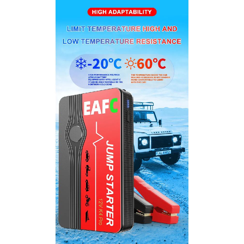EAFC Car Jump Starter Starter Battery Power Pack 12V 600A Jump Starter Auto Buster Emergency Booster Car Charger Jump Start
