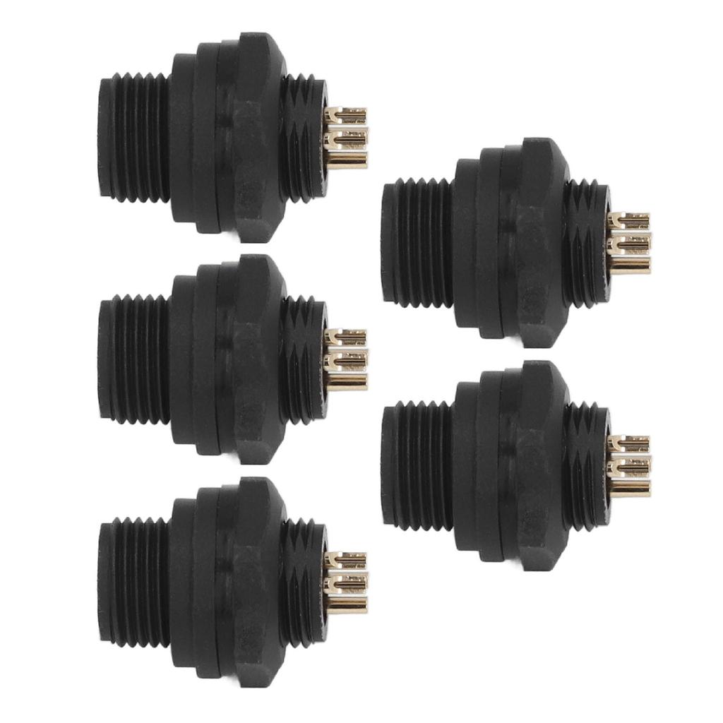 5Pcs Industrial Waterproof Connector IP67 4 Pin Electrical Aviation Wire Cable Quick Plug Socket E7 Buckle