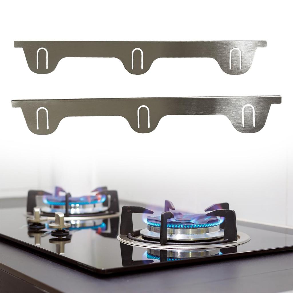 2x Stainless Steel Stove Gap Covers Sturdy Oven Side Filler for Stovetop argent