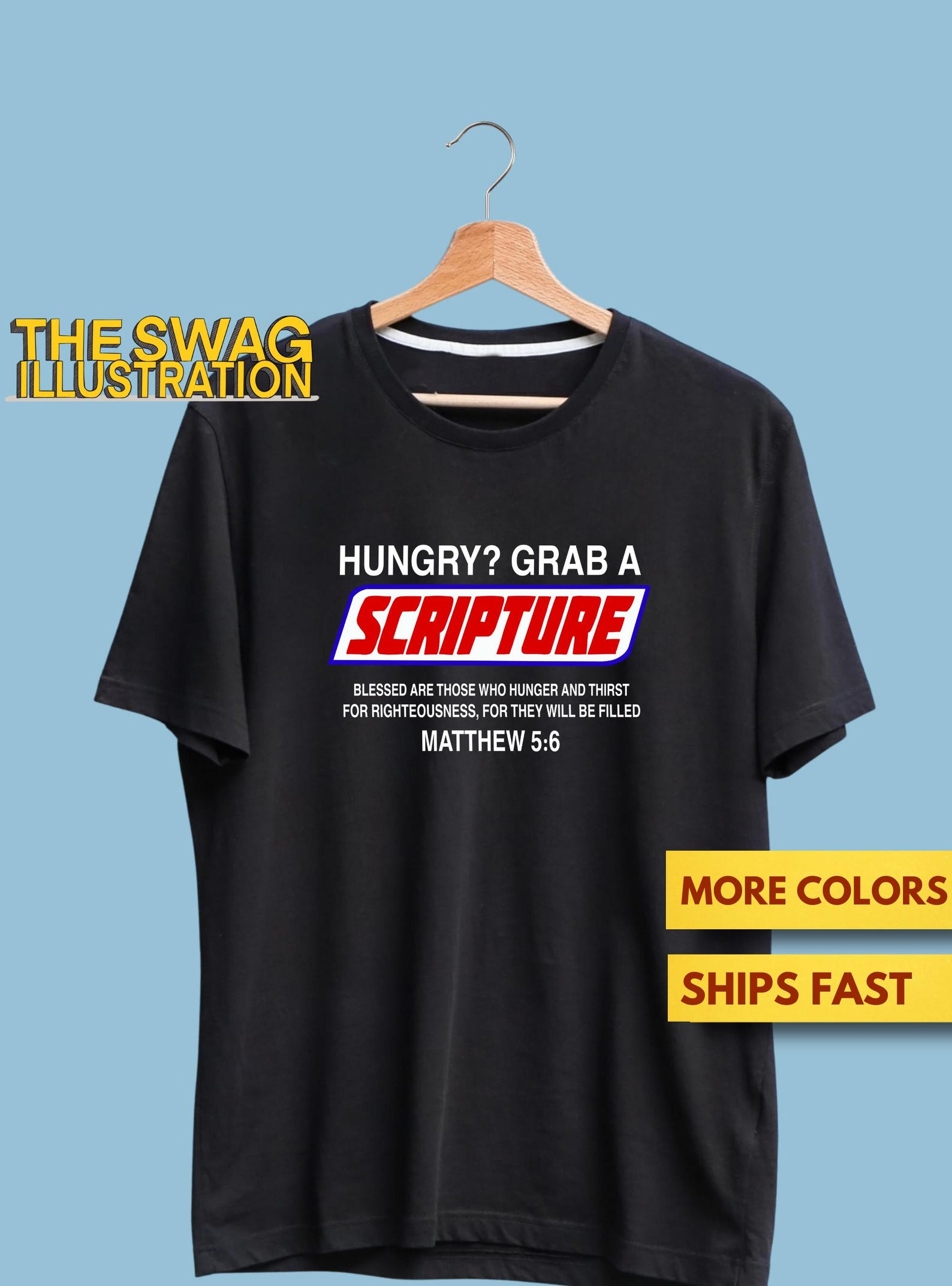 Funny Hungry Grab A Scripture Bible Shirt, Christianity Meme GifT shirt, Funny Jesus Snickers Shirt, Ultra Soft Premium Shirt M