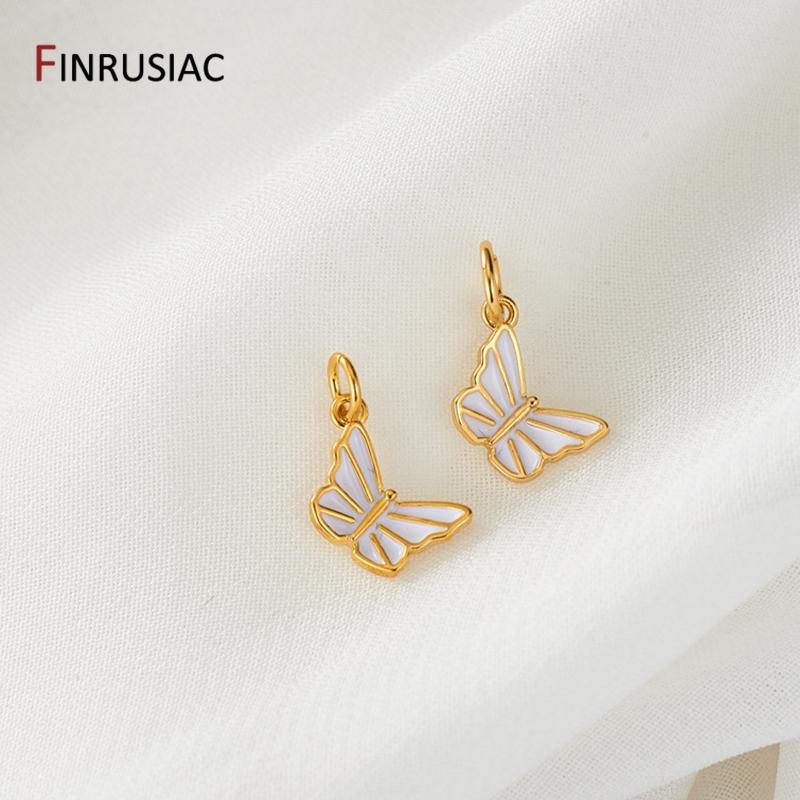 

Trendy 14K Gold-Plated Pave Setting Zircon Bee/Coconut Tree/Butterfly Charms Pendants DIY Making Jewelry Accessories 1 piece