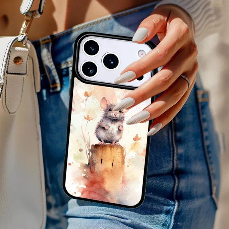 Mouse Rat Phone Case For iPhone 17 Air 14 15 13 12 Max Cover For Apple 16e 11 Pro Max Plus Coque