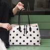 Lazy Large-capacity Tote Bag with Cute Polka Dots, Hand-held, Single-shoulder, for Daily Commuting.