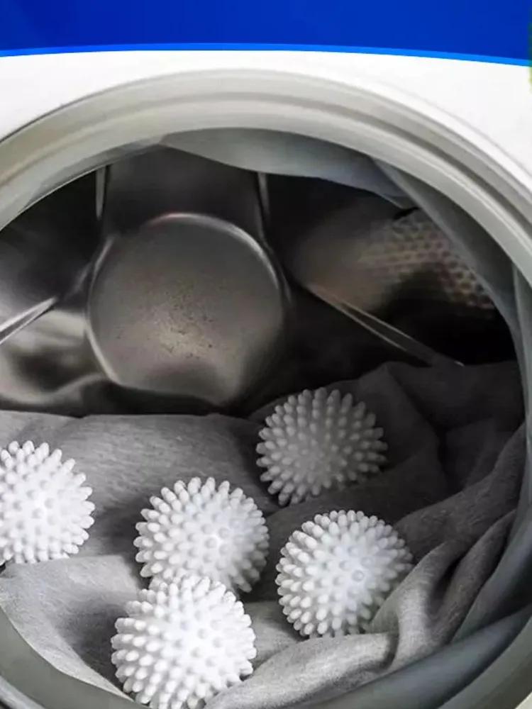 Laundry Washing Balls Set 6 Pieces 6 cm Diameter Silicone Rubber Coating PVC Material No Additives No Fragrances 60 Degrees Temperature Resistance