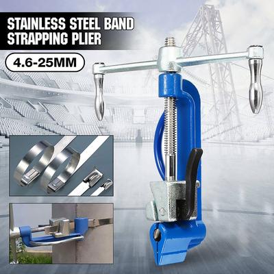 Stainless Steel Cable Tie Gun Stainless Steel Zip Cable Tie Plier Bundle Tool Tensioning Trigger Action Cable Gun with Cutter