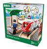 BRIO WORLD Rail & Road Travel Set [33-Piece Set] for Ages 3+ (Wooden Train with Rails) 33209