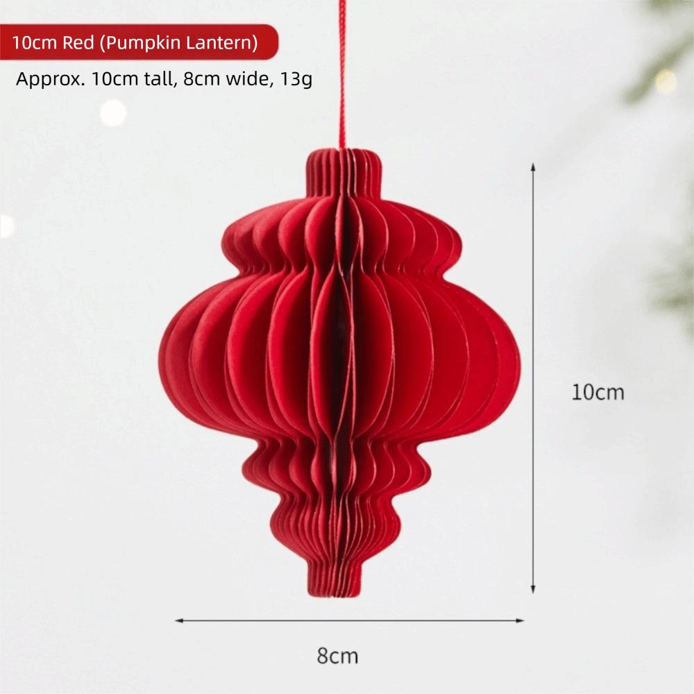 2026 Red Honeycomb New Year Decorations with Tassel Paper Christmas Tree Ornament Hanging Style Christmas Balls Patio Decor