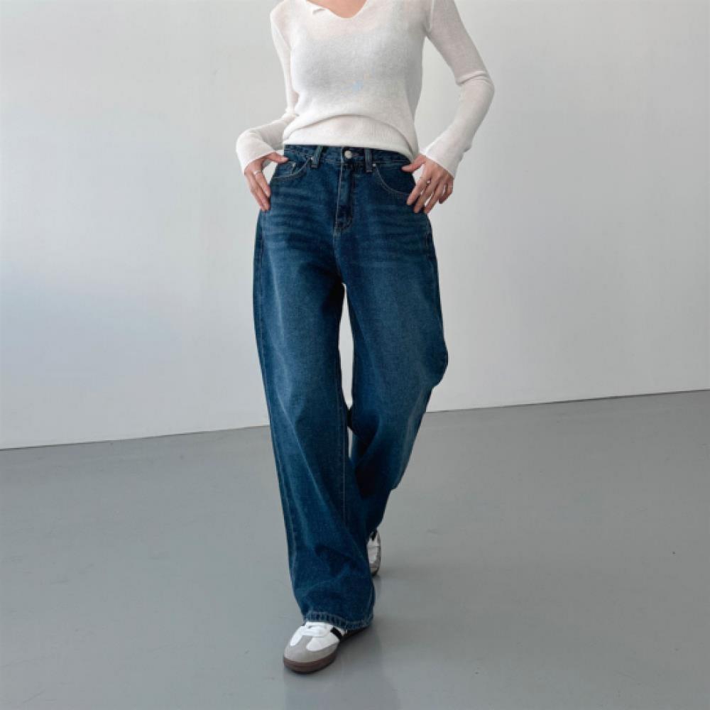New ArrivalS Open Run Women S Daily Look Black Denim Wide FiT Non Span waShing T